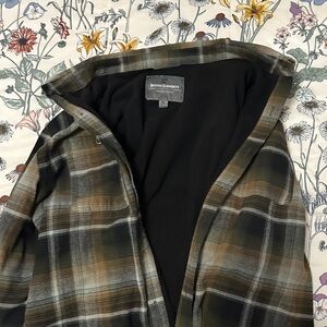 Burnside Men's Plaid Casual Button Down Shirt - Brown